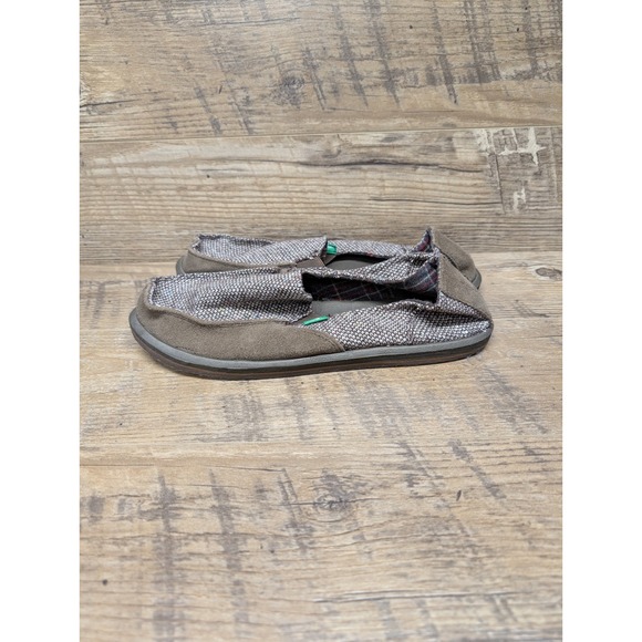 Sanuk Sidewalk Surfer Loafers Women's Size 9 Brown Casual Comfort Slip-On Shoes - Picture 2 of 15
